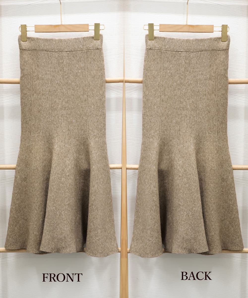 韓国風ニット素材マーメイドスカート