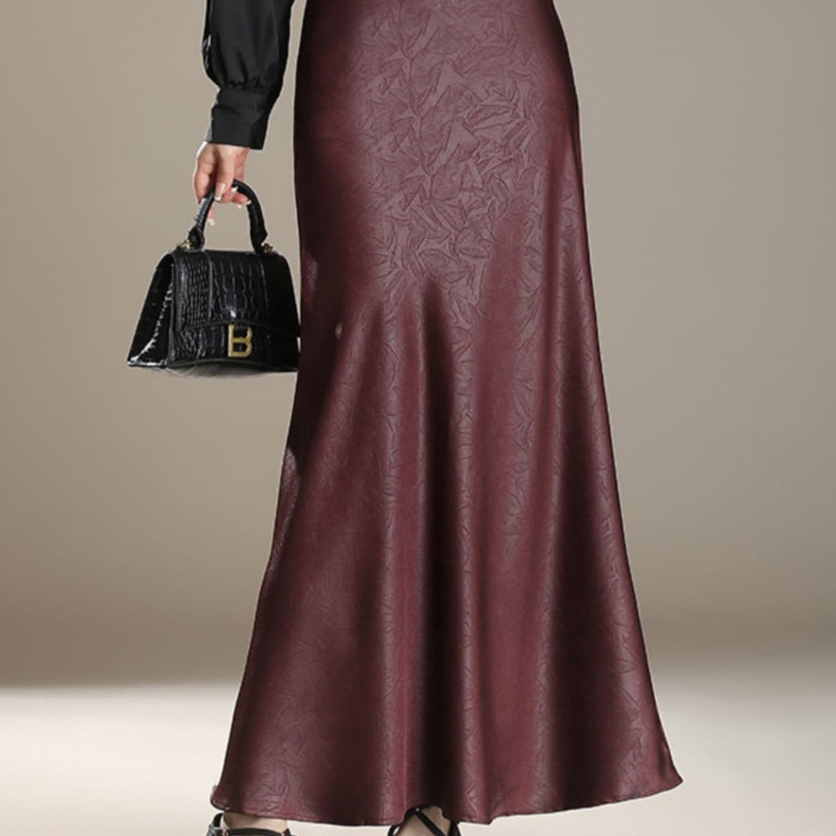 マーメイドスカート　上質風合い マーメイドロングスカート