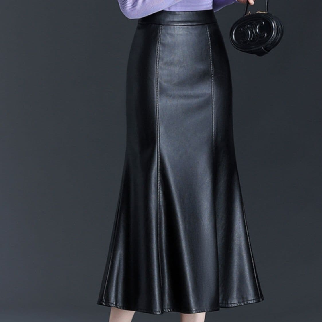 マーメイドスカート　光沢マーメイドレザースカート