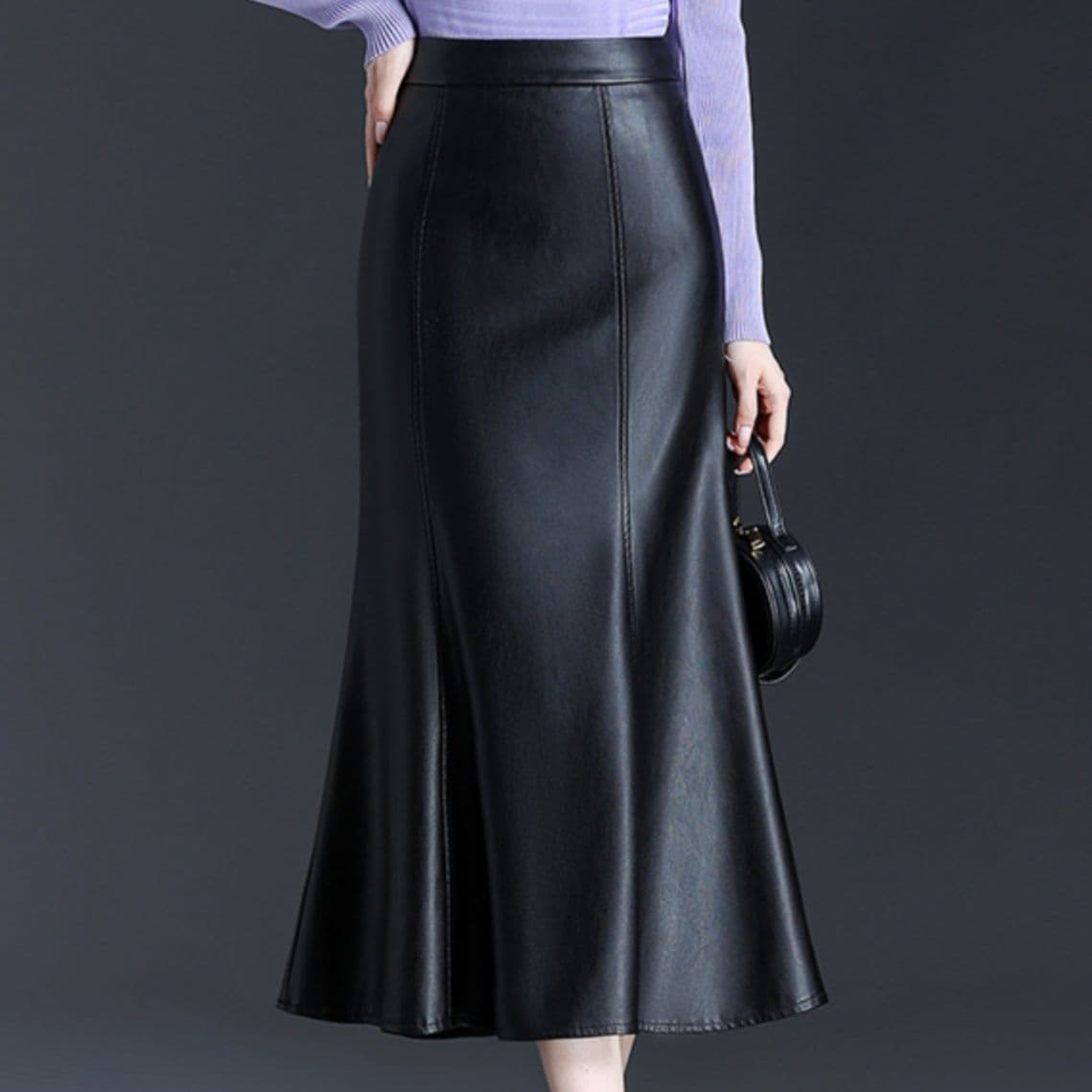 マーメイドスカート　光沢マーメイドレザースカート