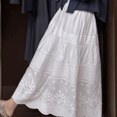マーメイドスカート 優美刺繍マーメイドレーススカート