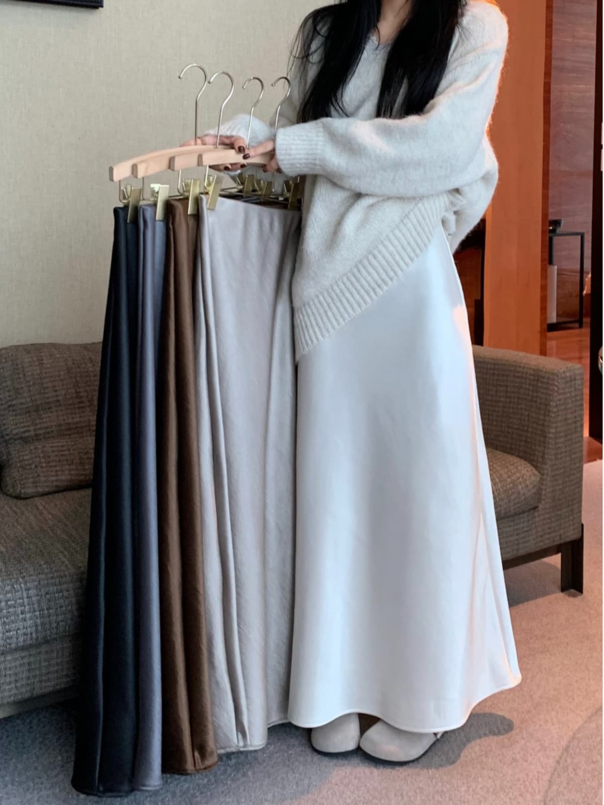 マーメイドスカート 優美なシルエット マーメイドサテン