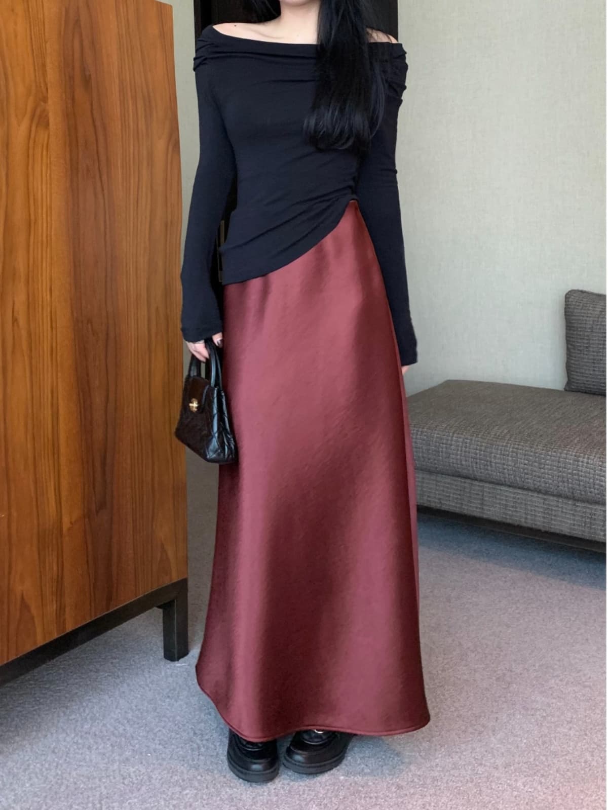 マーメイドスカート 優美なシルエット マーメイドサテン