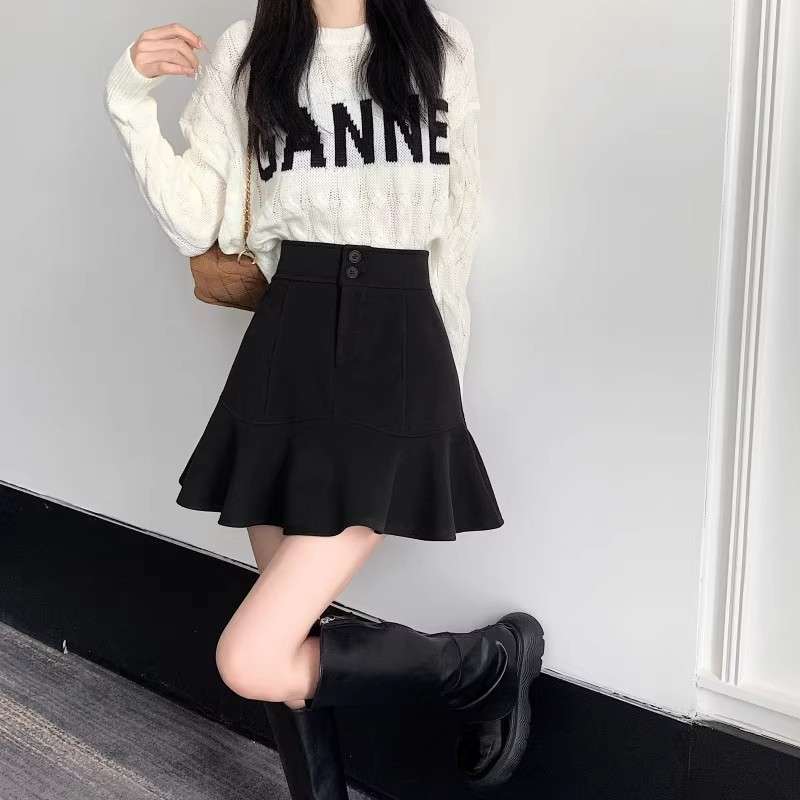 ハイウエストフレアマーメイドスカート