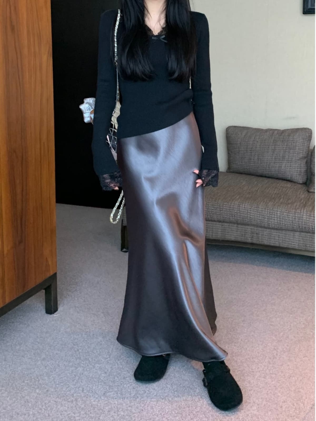 マーメイドスカート 優美なシルエット マーメイドサテン