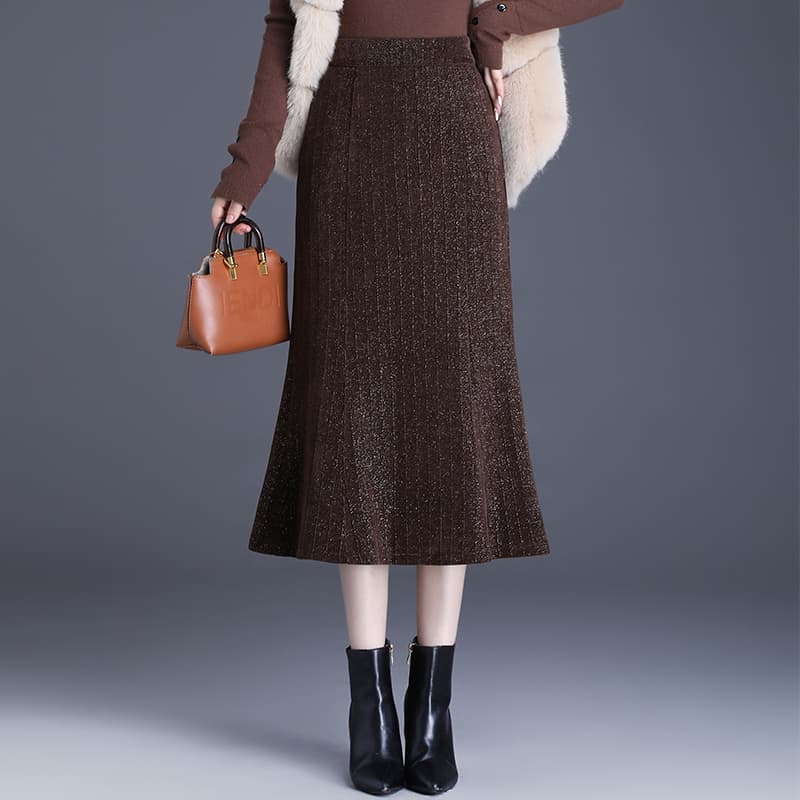 マーメイドスカート ラメ入りマーメイドニットスカート