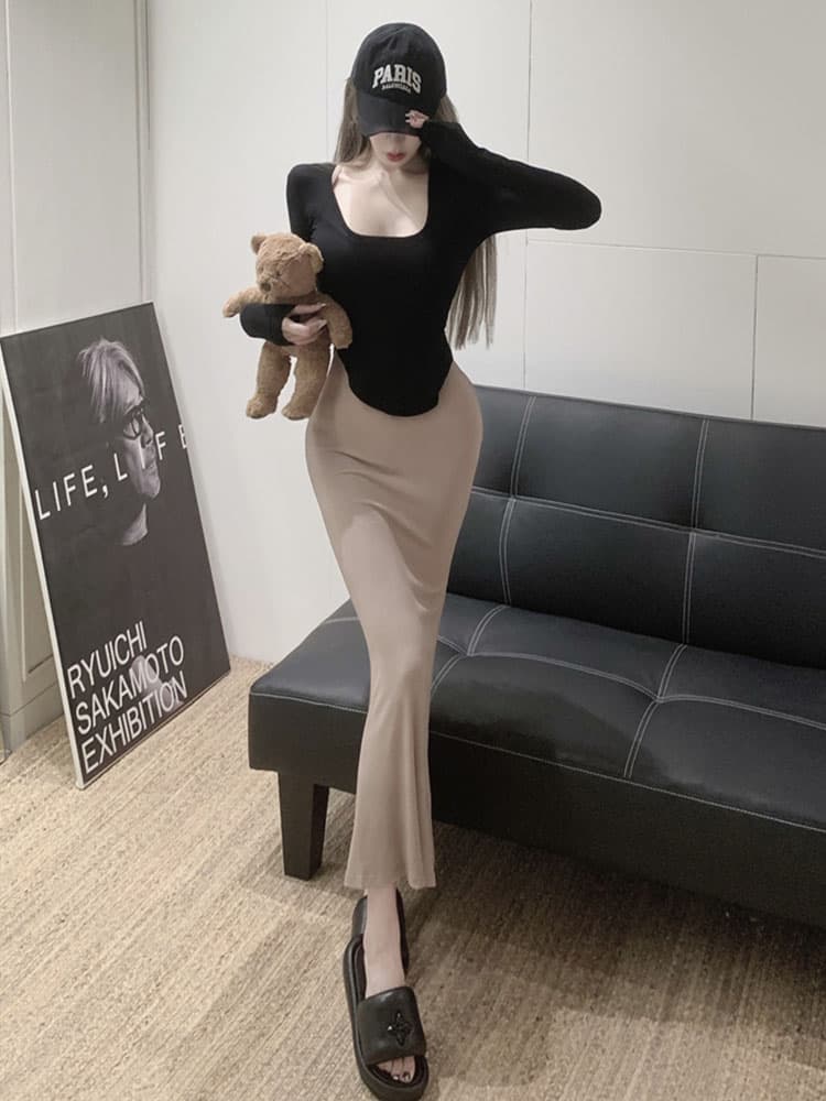 マーメイドスカート 優美なシルエット マーメイドスカート