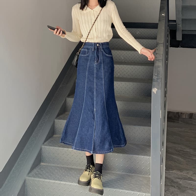 マーメイドスカート ストレッチマーメイドロングスカート