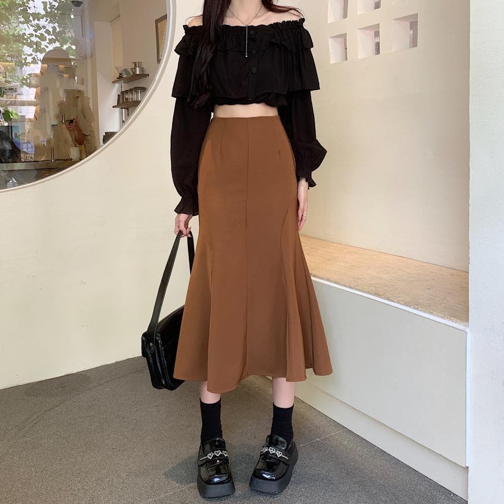 秋冬新作 レディース マーメイドスカート きれいめ ロング