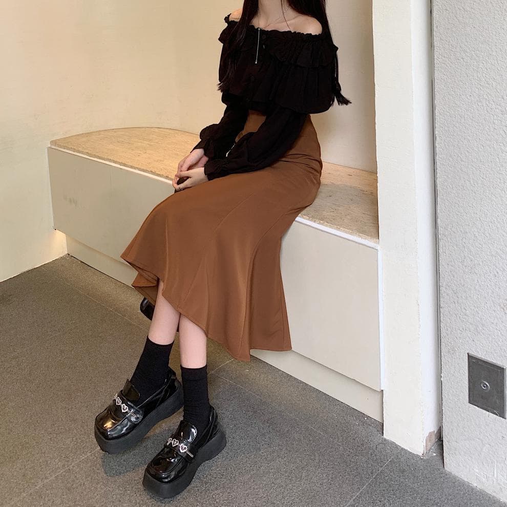 秋冬新作 レディース マーメイドスカート きれいめ ロング