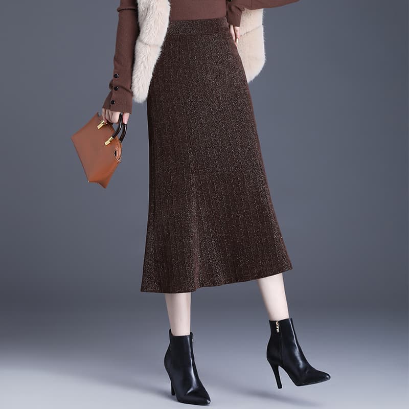 マーメイドスカート ラメ入りマーメイドニットスカート