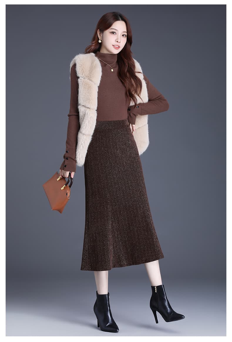 マーメイドスカート ラメ入りマーメイドニットスカート