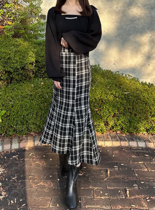 マーメイドスカート クラシカルマーメイドツイードスカート