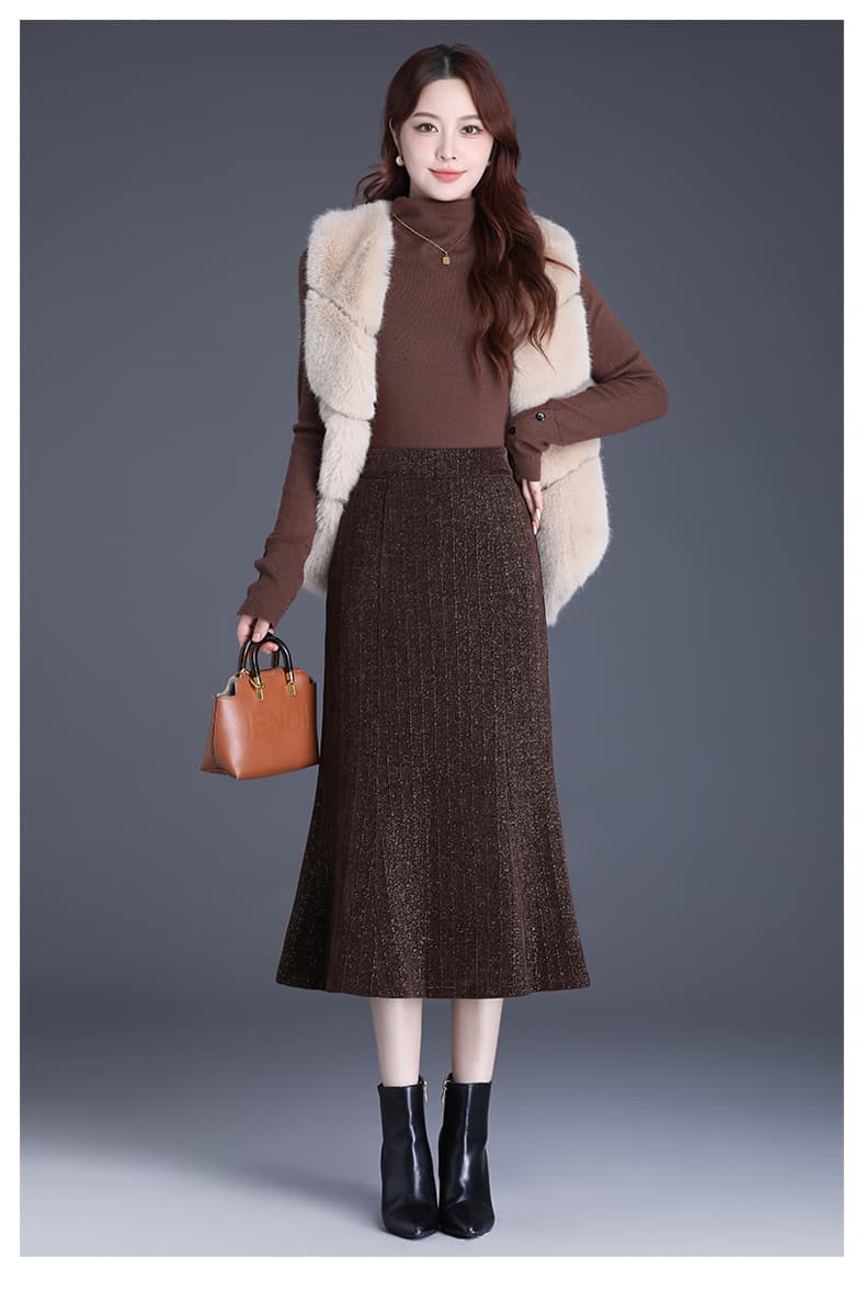 マーメイドスカート ラメ入りマーメイドニットスカート