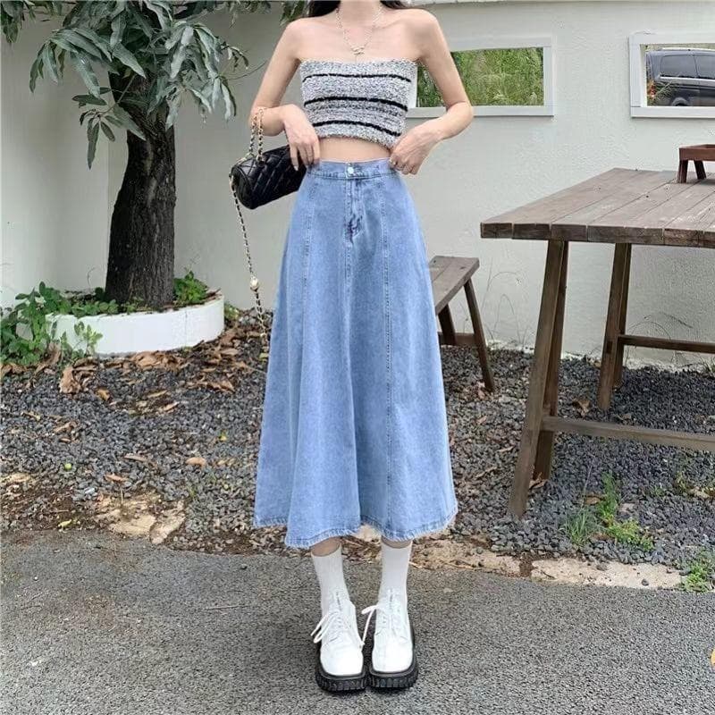 マーメイドスカート 優美なシルエット マーメイドデニム