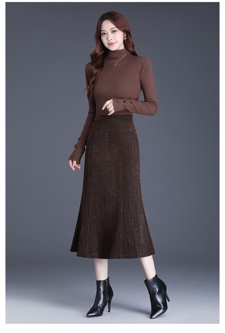 マーメイドスカート ラメ入りマーメイドニットスカート