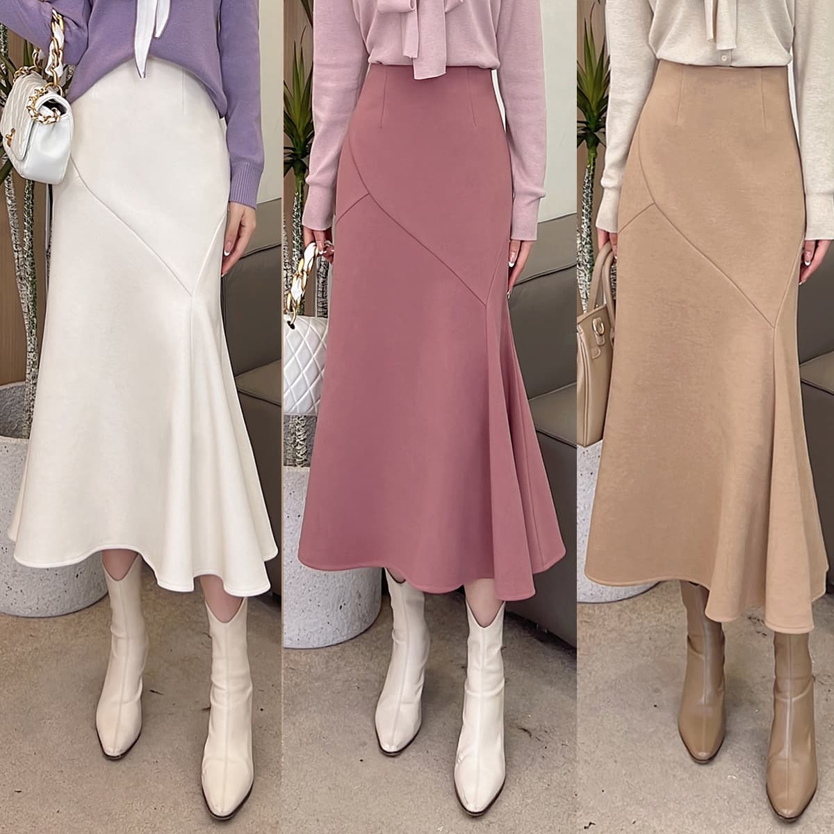 優美なラインマーメイドスカート