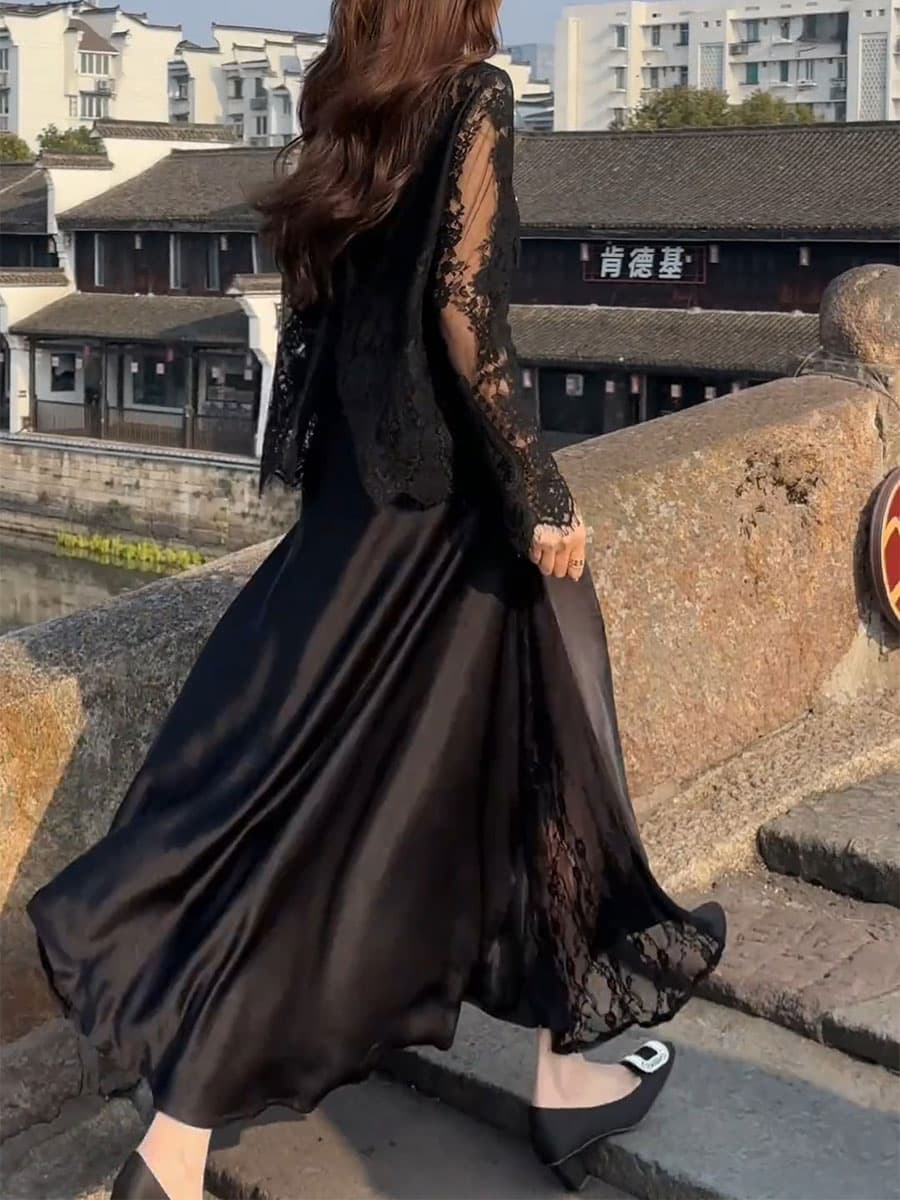 マーメイドスカート 優美なレースドッキングマーメイド