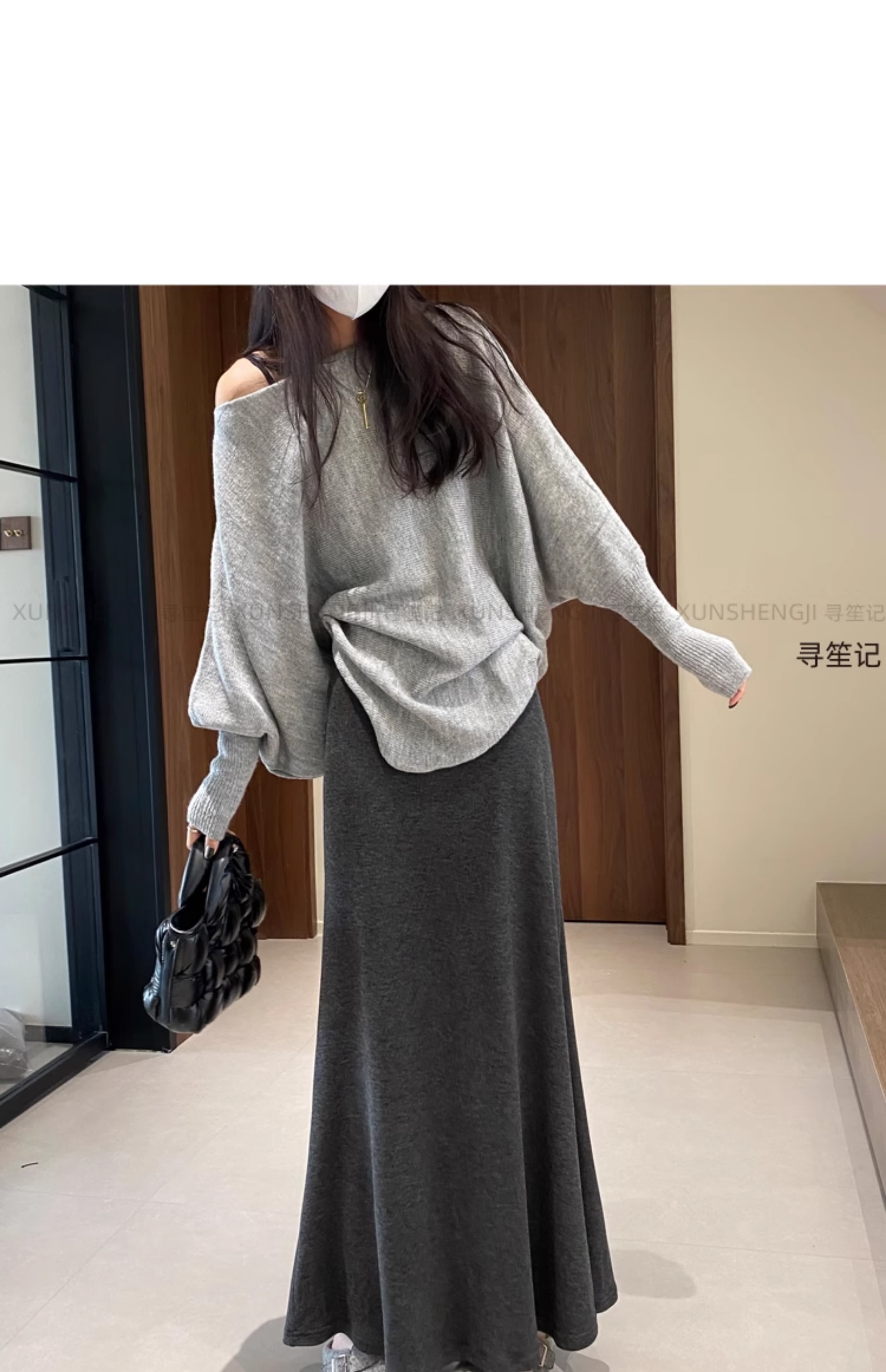 あったかストレッチマーメイドスカート