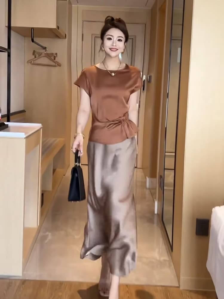 上品なシルエット マーメイドスカート