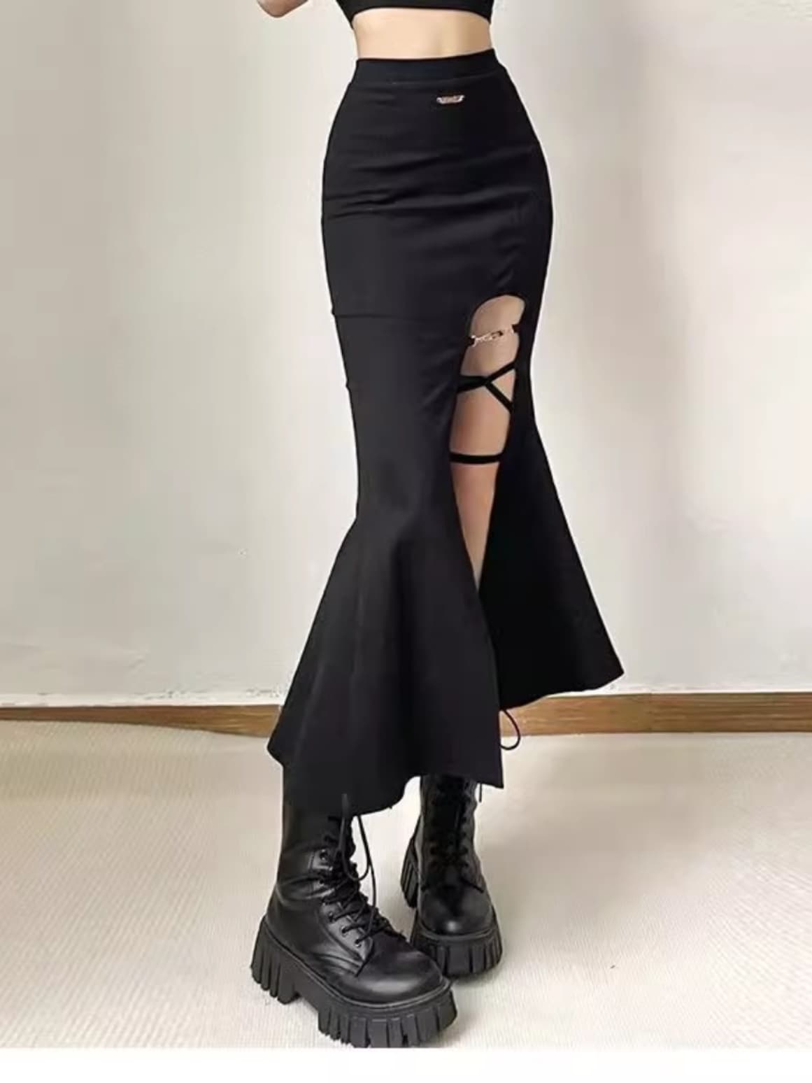 編み上げスリット入り人魚姫マーメイドスカート